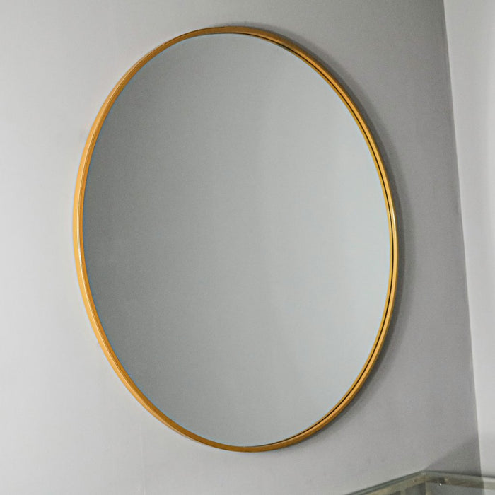 Gold Brooklyn Round Mirror - Large - Modern Home Interiors