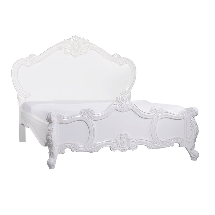 French Carved Rose Cherub Bed