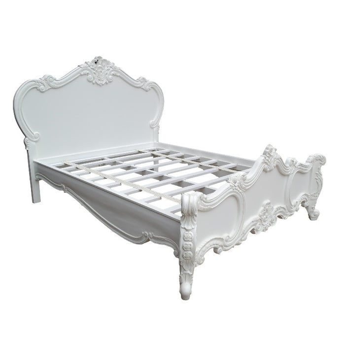 French Carved Rose Cherub Bed