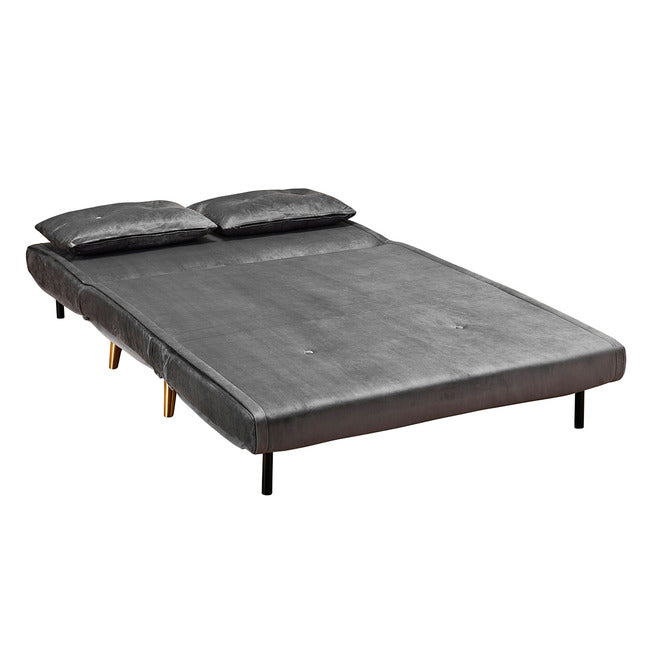 Madison Plush Velvet Sofa Bed - Grey