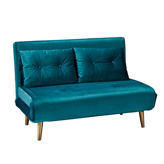 Madison Plush Velvet Sofa Bed - Teal