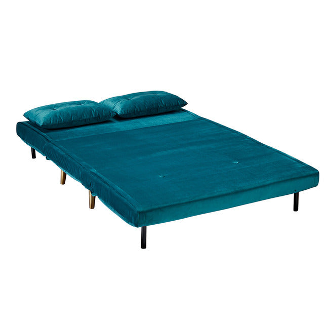 Madison Plush Velvet Sofa Bed - Teal