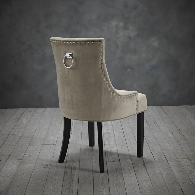 Morgan Beige Fabric Knockerback Dining Chair