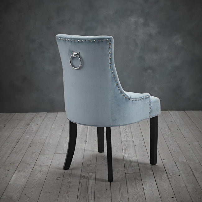 Morgan Blue Fabric Knockerback Dining Chair