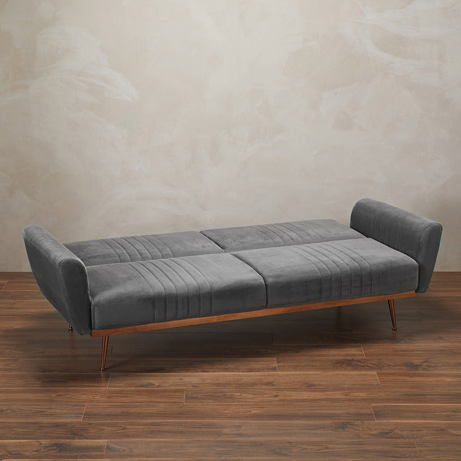 Nico Grey Velvet Sofa