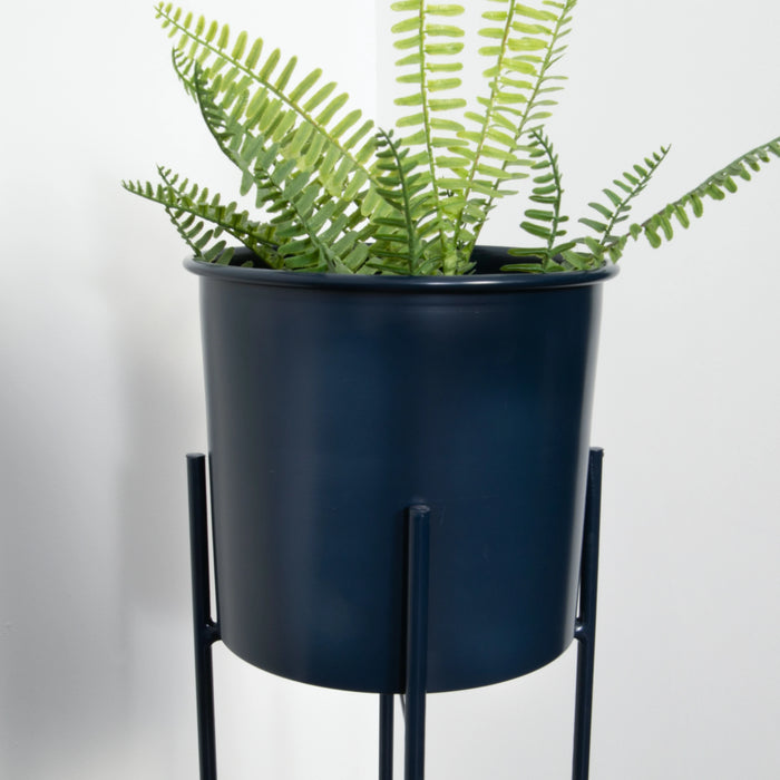plant pot on stilts Stilts Navy Blue Plant Holder