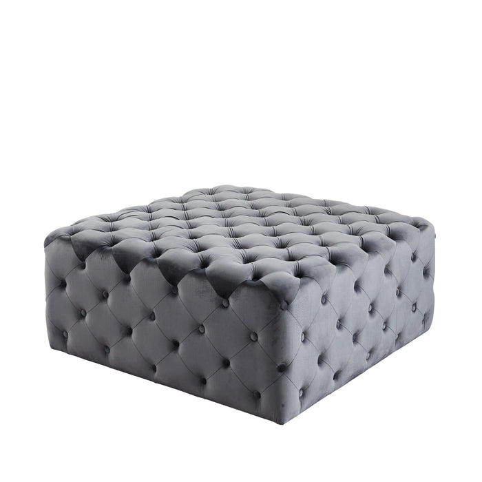 Square grey pouffe deals