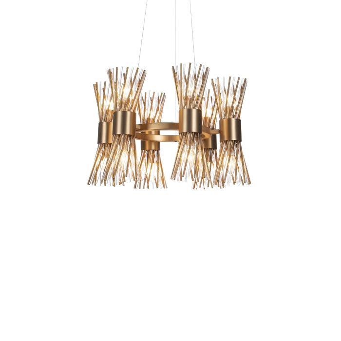 Moray Chandelier - Brass and Clear Glass