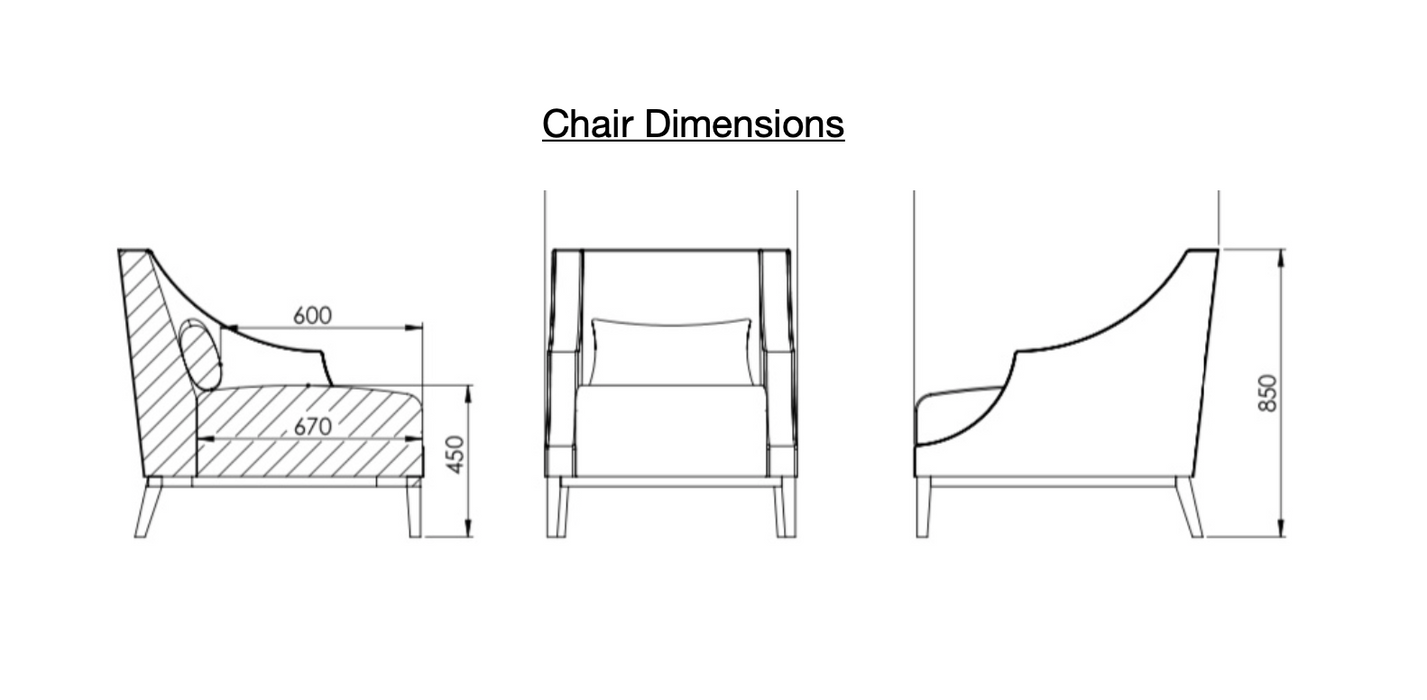 Bespoke Manhattan Occasional Chair - All Options - Modern Home Interiors