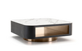 Zeta Coffee Table with Gold Round Base - Modern Home Interiors