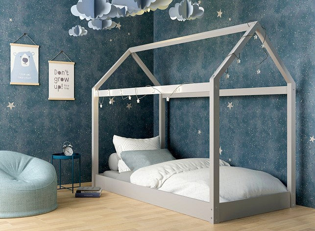 Hickory Children's Bedroom House Shaped Bed Frame