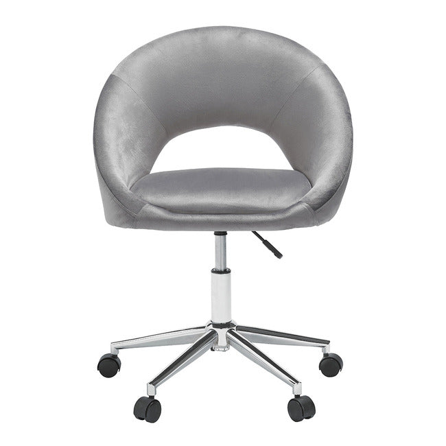 Skylar Grey Velvet Office Chair