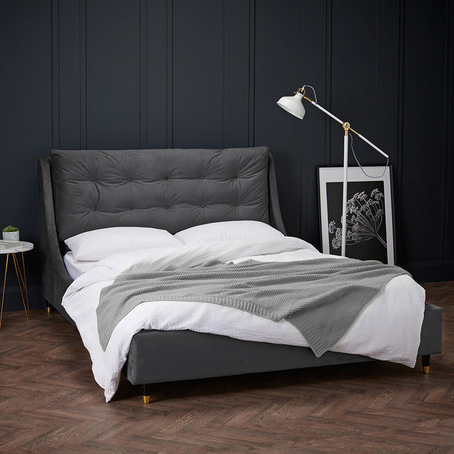 Sloane Velvet Padded Bed Frame