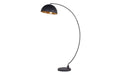 Adesso Black Curved Floor Lamp - Modern Home Interiors