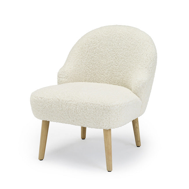 Ted Cloud Bobble Boucle Chair Grey / White
