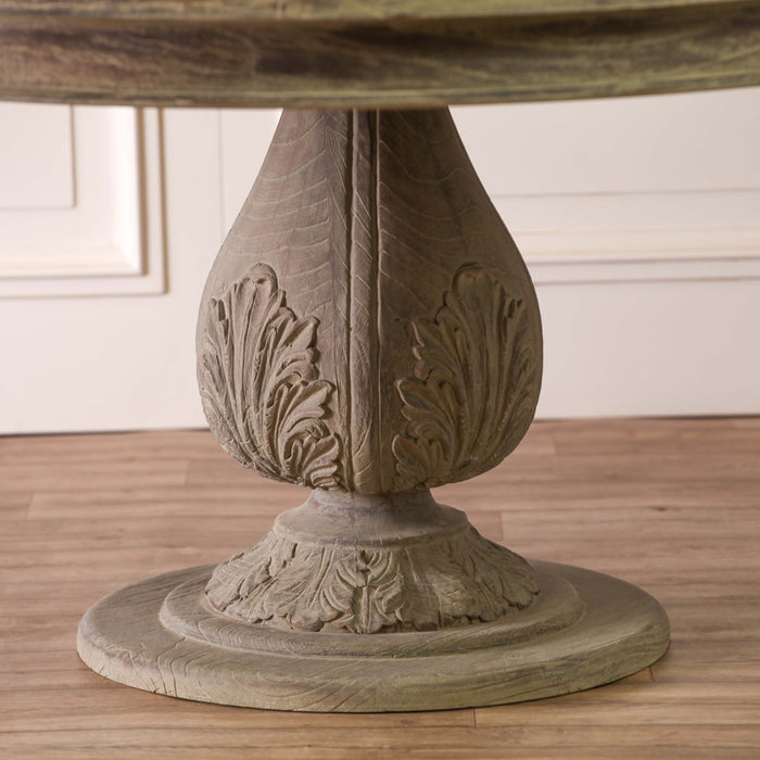 Rustic Washed 150cm Round Acorn Dining Table