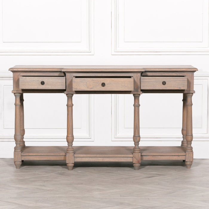 Rustic Wooden Breakfront Console Table 152cm