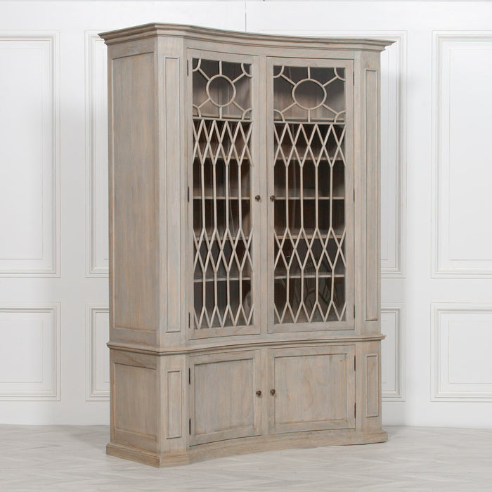 Concave Wooden Display Cabinet