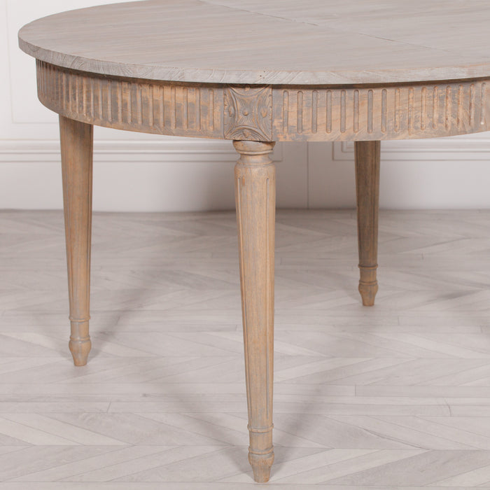 Rustic Wooden Extendable 117-206cm Dining Table