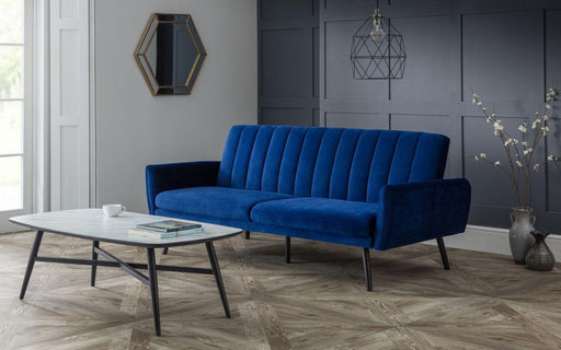 Afina Blue Velvet Sofabed - Modern Home Interiors