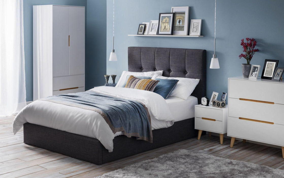 Julian Bowen Alicia Full Bedroom Set in White Retro Feel - Modern Home Interiors