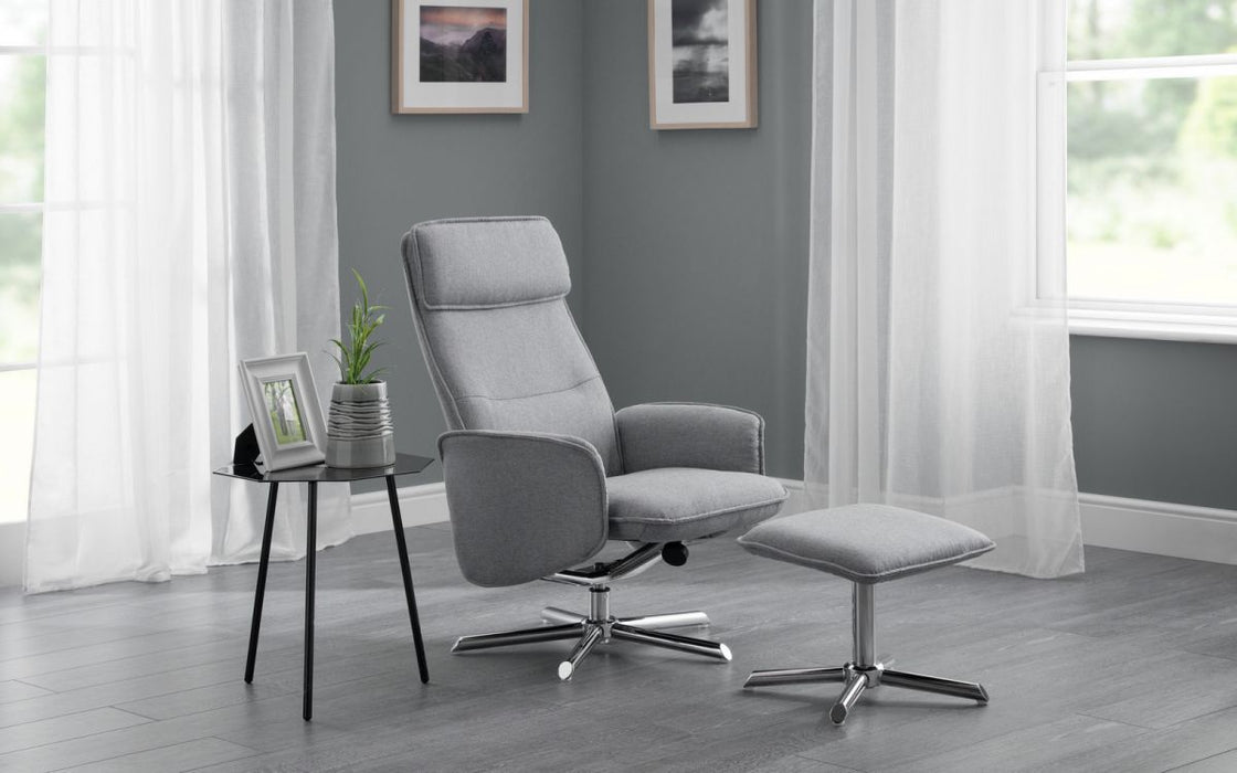 Aria Recliner & Stool - ImagineX Furniture & Interiors