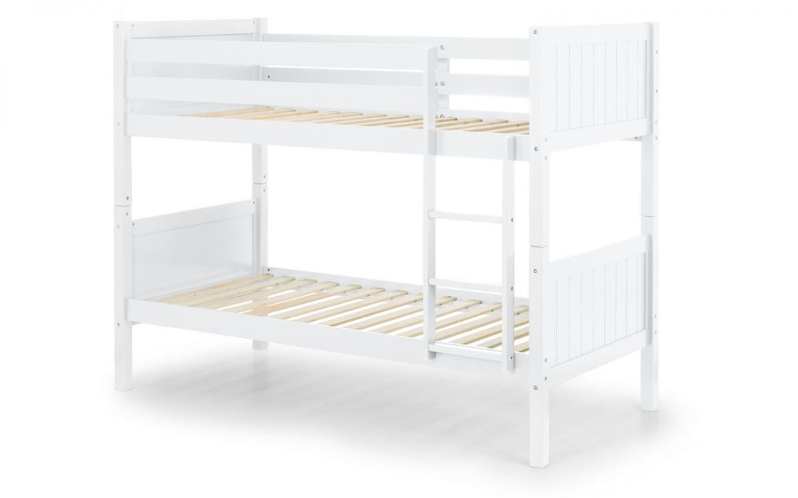 Bella Solid Pine Bunk Bed White Modern Home Interiors