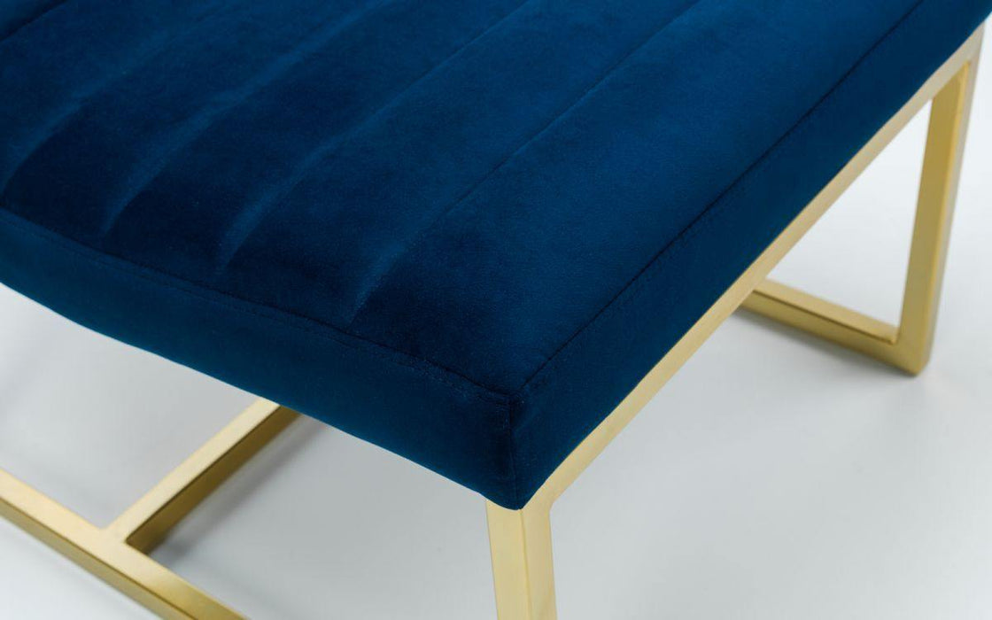 Bellagio Blue Velvet Accent Chair - Modern Home Interiors
