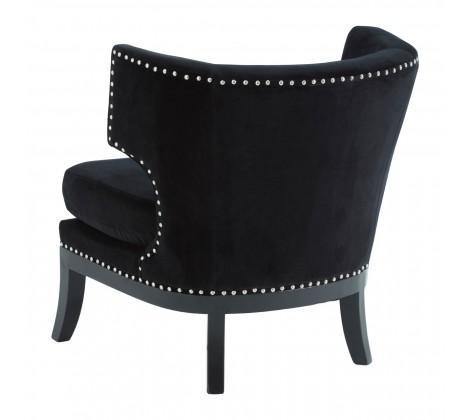 Kensington Black Velvet Townhouse Chair - Modern Home Interiors