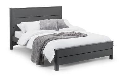 Chloe Modern Grey Lacquer Bed Frame - Modern Home Interiors