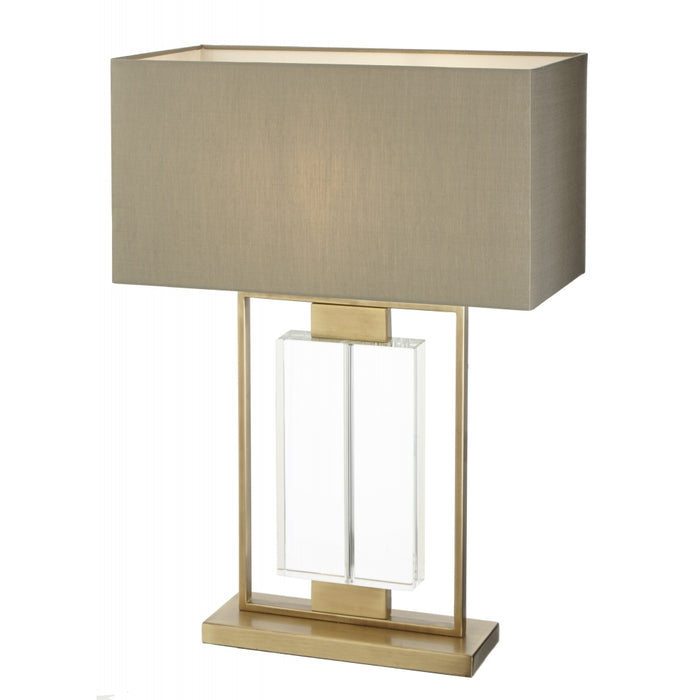 Ryston Table Lamp (Pale Gold & Crystal)
