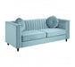 Farah 3 Seat Blue Velvet Sofa - Modern Home Interiors