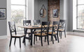 Hockley Oak & Black 190cm Dining Table - Modern Home Interiors