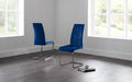 Calabria Cantilever Dining Chair - Blue Velvet - Modern Home Interiors