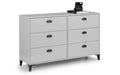 Lakers Locker 6 Drawer Wide Chest - Grey - Modern Home Interiors
