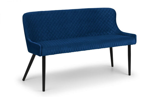 Luxe High Back Bench - Blue Velvet - Modern Home Interiors