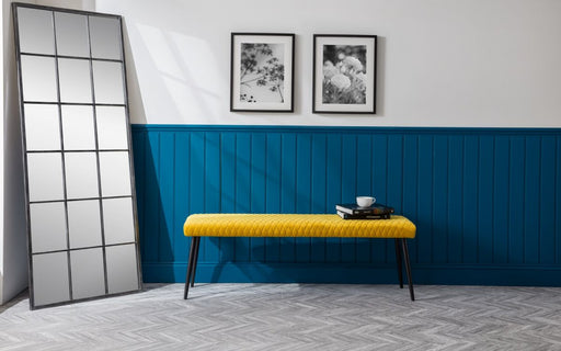 Luxe Low Bench - Mustard Velvet - Modern Home Interiors