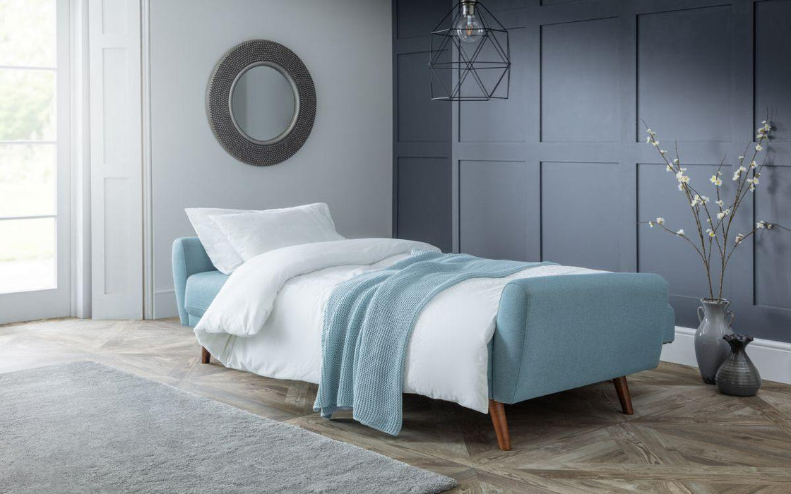 Monza Light Blue Velvet Sofabed - Modern Home Interiors