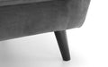 Monza 3 Seater Sofa - Grey Velvet - Modern Home Interiors