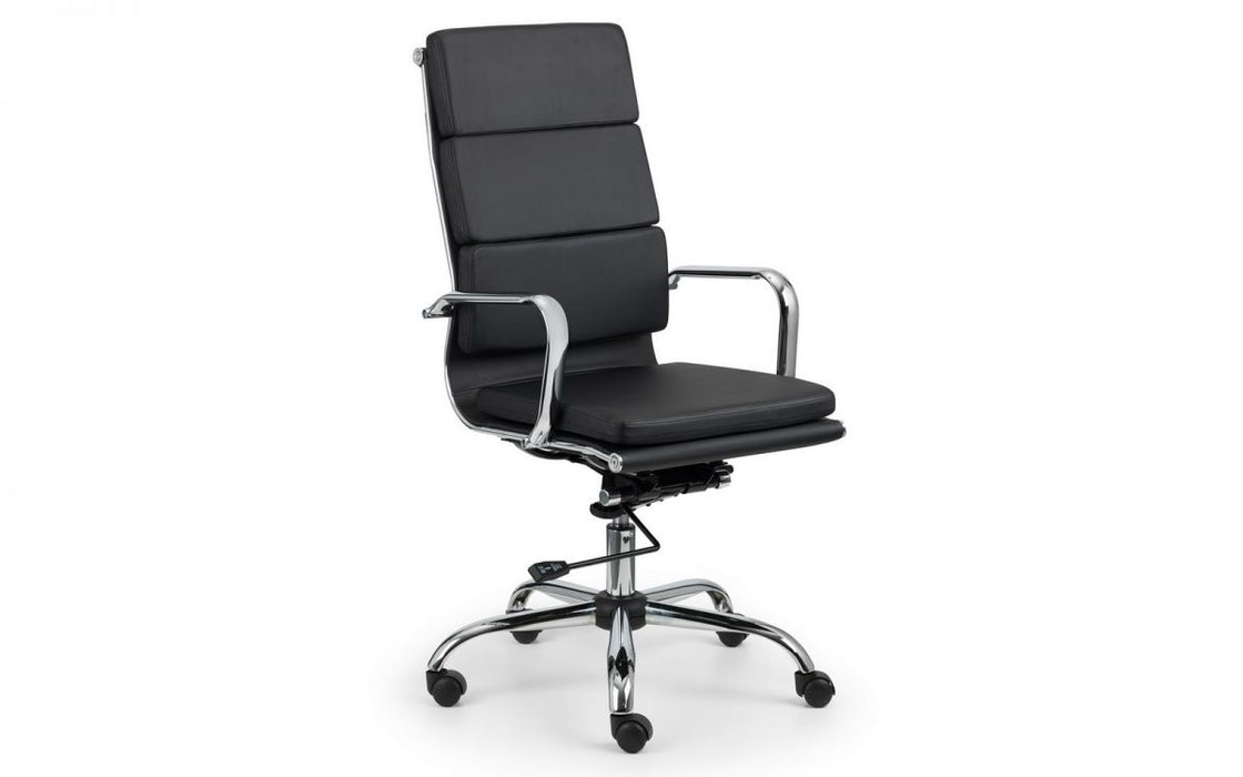 Norton Faux Leather Office Chair - Black - Modern Home Interiors