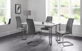 Calabria Cantilever Dining Chair - Grey Velvet - Modern Home Interiors