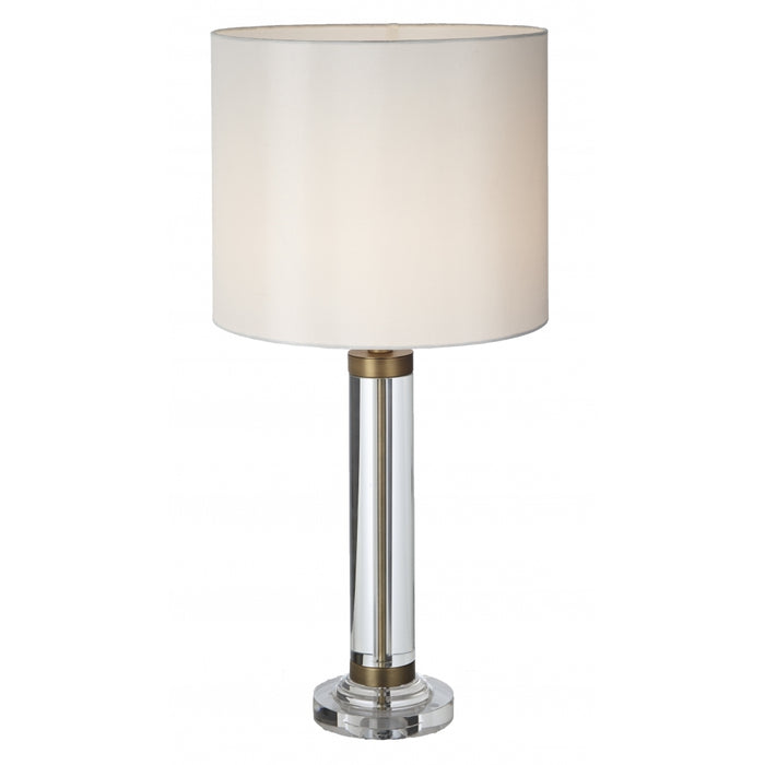 Dale Antique Brass Finish Crystal Table Lamp