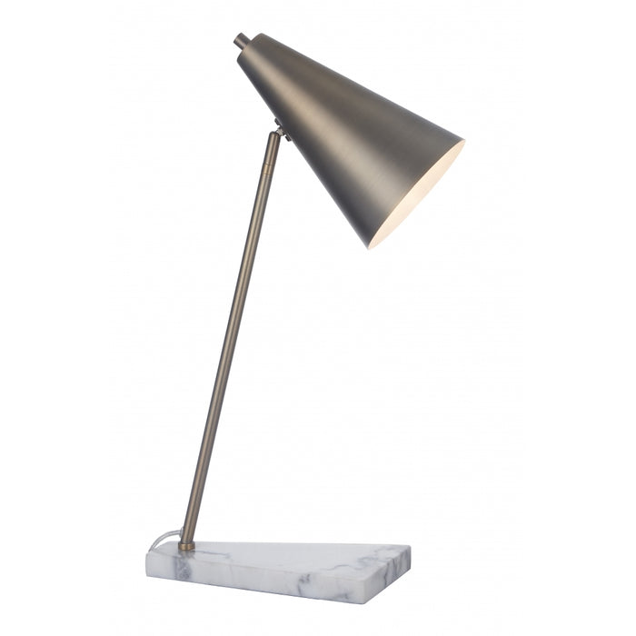 Henley Desk Lamp with Marble - Brass Finish