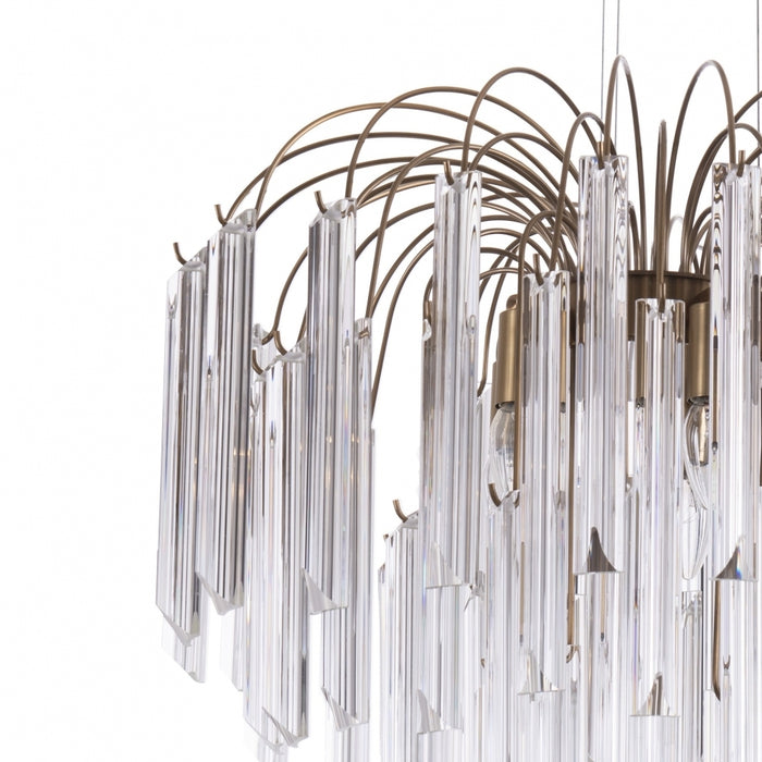 Ira Chandelier - Brass and Clear Glass