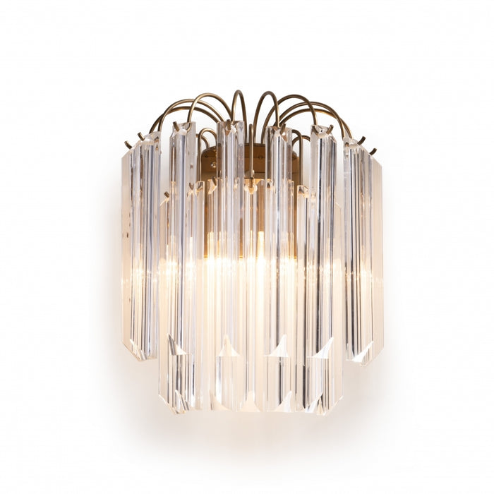 Ira Wall Lamp - Brass and Clear Glass