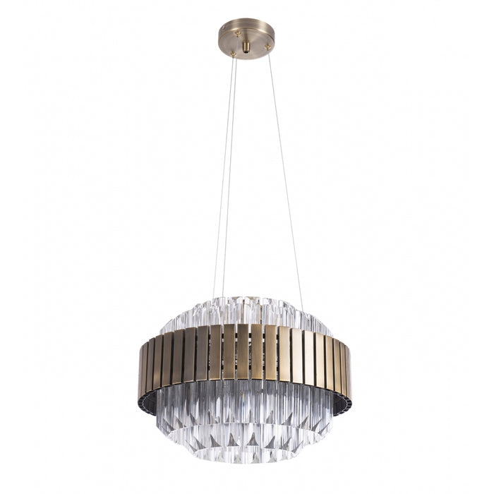 Jules Chandelier - Brass and Clear Glass