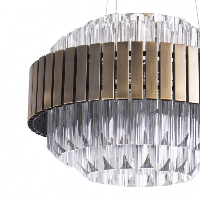 Jules Chandelier - Brass and Clear Glass