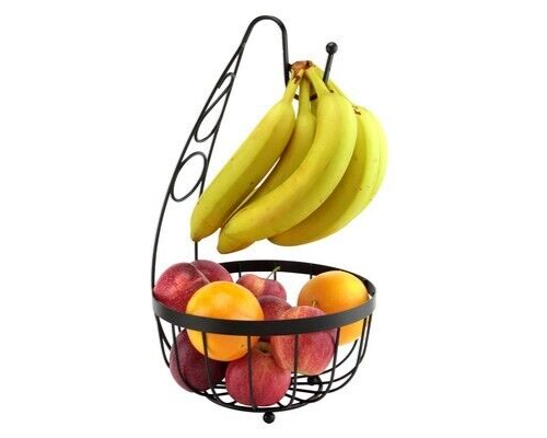 Kitchen Essentials Flat Iron Banana Hanging Fruit Bowl