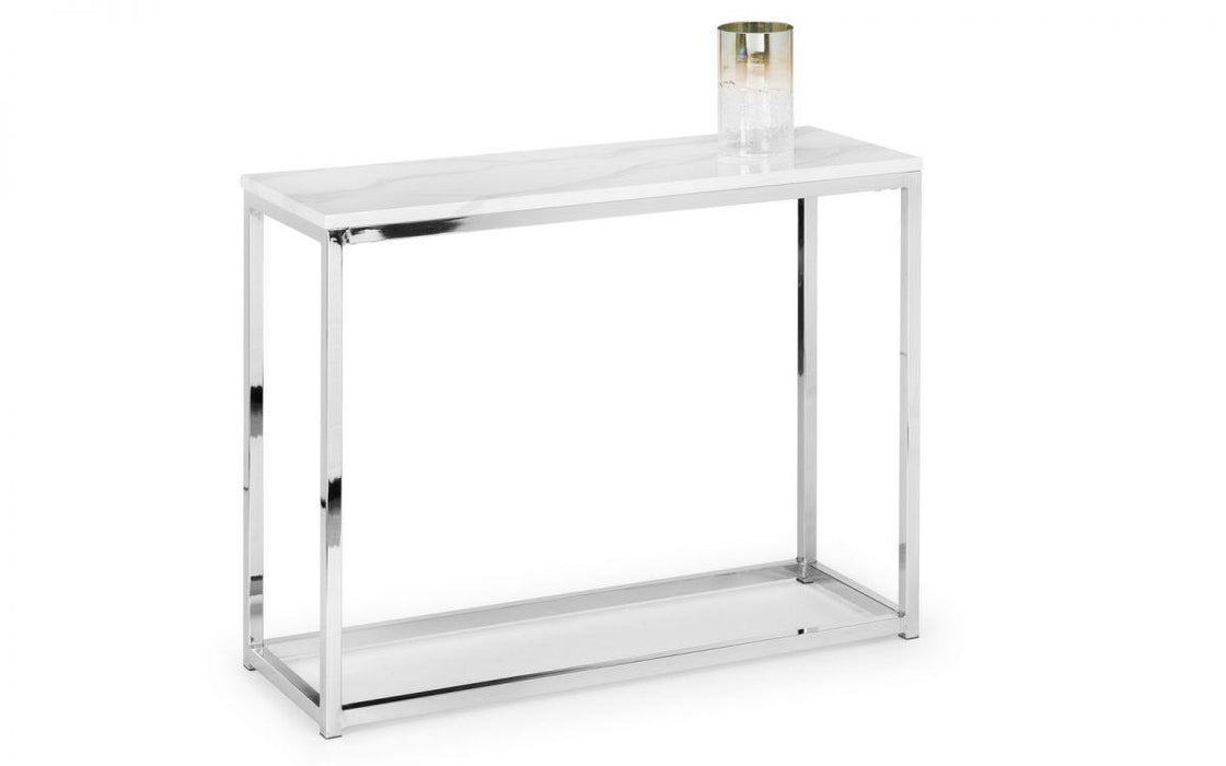 Zara White Marble Top Console Table - Modern Home Interiors