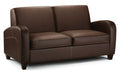 Julian Bowen Vivo Sofabed in Chestnut Faux Leather - Modern Home Interiors